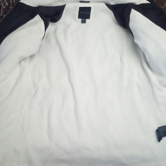 Tommy Hilfiger Navy Puffer Coat with Fur Trim - Picture 4 of 12